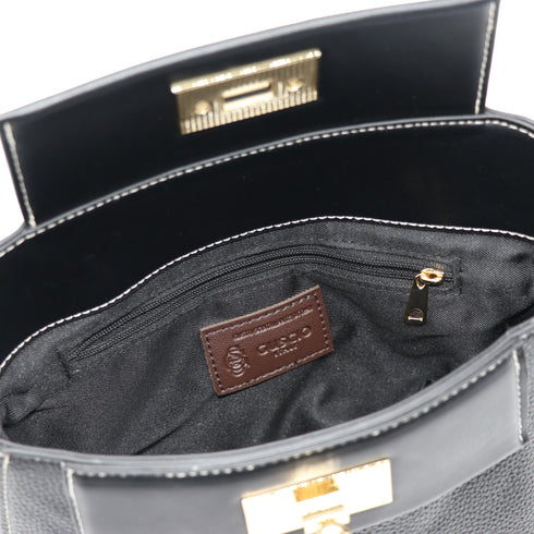 2WAYターンロックミニショルダーハンドバッグ 12-1174